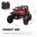 12V Battery Powered Electric Ride On Car for Kids with 2 Seats - Red, 8.4