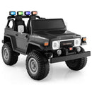 D12V 2-Seater Licensed Children's Ride-On Toyota FJ40 Vehicle with 2.4G Wireless Remote Control - Jet Black