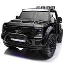 24V FORD F450 SPECIAL EDITION CHILDREN'S ELECTRIC VEHICLE TRUCK DOUBLE SEATER HEADLIGHTS WITH REMOTE CONTROL - BLACK