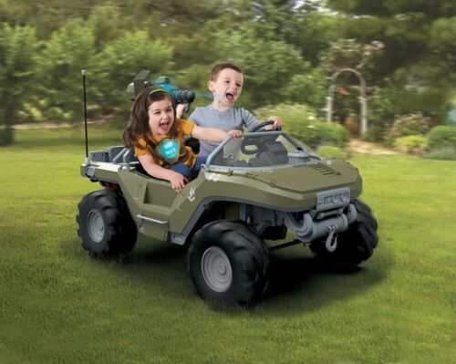 Halo Warthog Electric Ride-On Vehicle with Laser Tag Gun and Body Armor - Microsoft Licensed