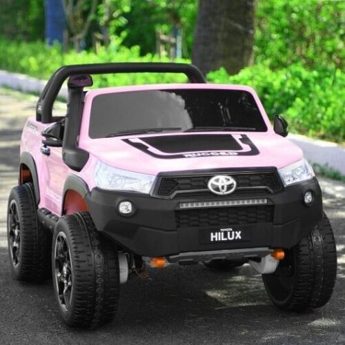 2*12V Authorized Toyota Hilux Ride-On Truck Vehicle 2-Passenger 4x4 with Remote Control - Pink