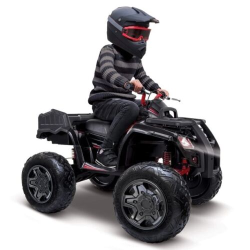 Black 4-Wheel Electric ATV Off-Road Vehicle for Kids - All-Terrain Ride-On Toy