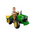 John Deere 12V Battery Powered Ride-On Tractor with Trailer for Kids