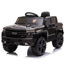 Black Chevy Silverado 4x4 Trail Boss Monster Truck Ride-On with Big Wheels