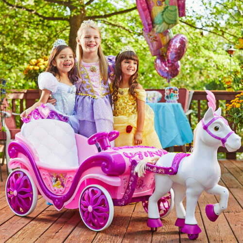 Huffy 17318 Disney Princess Royal Horse & Carriage 6V Ride-on Toy Pink with Complimentary Shipping