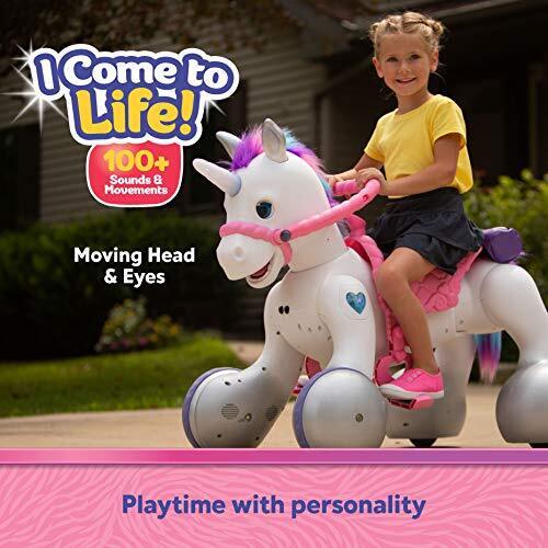12 Volt Ride-On Toy for Toddlers and Kids - Rideamal Unicorn with a Maximum Rider Weight of 70lbs