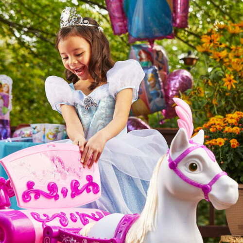 Huffy 17318 Disney Princess Royal Horse & Carriage 6V Ride-on Toy Pink with Complimentary Shipping