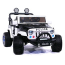 24V Dual Seater Children's Electric Police Vehicle, Off-Road Truck Jeep, 2 High-Powered Engines, Pneumatic Wheels, Remote Control Operation