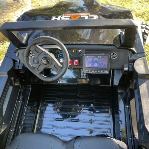 24V Clash Touchscreen TV Ride-On Mega Buggy Razor UTV Rubber Adjustable Side-by-Side