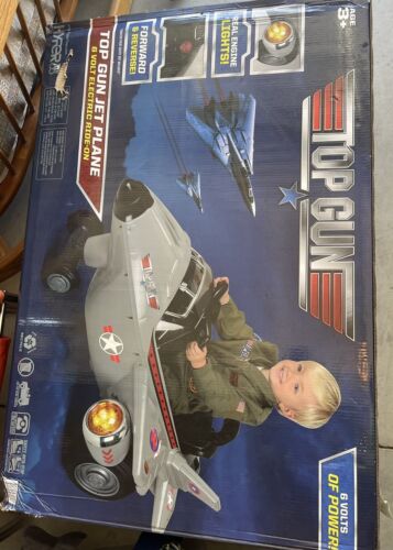 Hyper Toy HYP-TG6-6022: Top Gun Jet Plane 6 Volt Battery-Powered Electric Ride-On Flying Machine