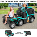 12V10AH Battery Powered Ride-On Truck with Swing Trailer and MP3 Player - 6 Wheels RC Toy for Kids