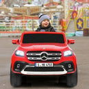 12V 2-Seater Children's Ride On Car Licensed Mercedes Benz X Class Remote Control with Storage Compartment-Red