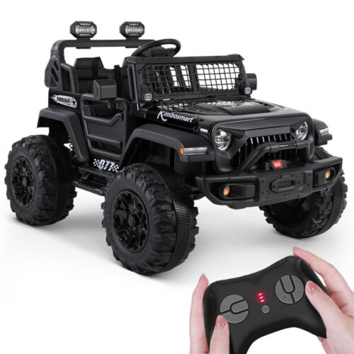 Kimbosmart Ebony 24V Children's Ride-On Car Double Seater Electric Toy Truck with Remote Control