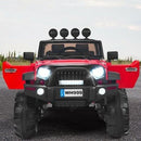 Red 12V Kids Ride On Truck with Remote Control and Double Magnetic Door