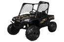 24V Electric UTV for Two Riders with Large Storage Compartment Dual Drive Option - Jet Black