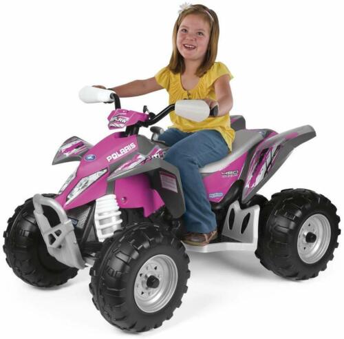 Peg Perego Polaris Kids' ATV Quad Car Motor Toy - Pink for Girls