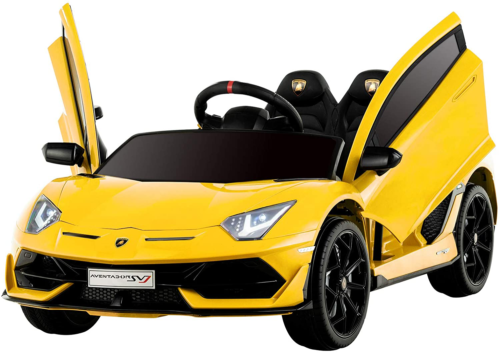 Uenjoy 12V Children's Electric Ride-On Car Lamborghini Aventador SVJ P