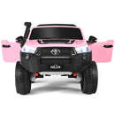 2-Seater Licensed Toyota Hilux Ride On Truck Car with Remote Control - Pink