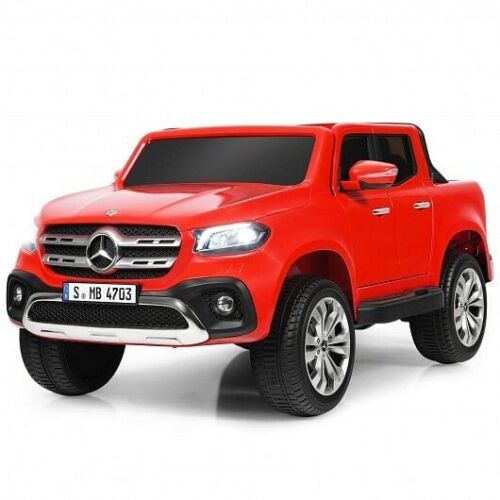 12V 2-Seater Children's Ride On Car Licensed Mercedes Benz X Class Remote Control with Storage Compartment-Red