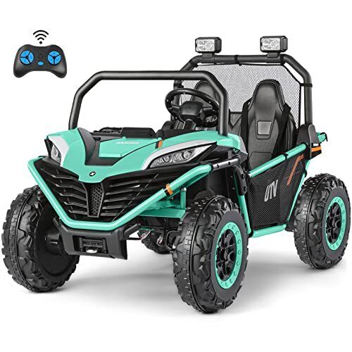 Green Off-Road UTV Electric 2-Seater XL Ride-On Car for Children - 12V Powered