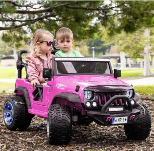12V CHILD'S Girls RIDE ON TRUCK SUV JEEP 2 High-Powered Engines W/ Remote Control- Pink