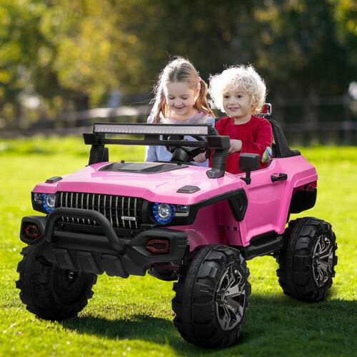 2-Seater Pink SUV Truck Ride On Car with Parental Remote Control - 12V Battery Powered
