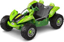 12V Green Rechargeable Battery-Powered Kids Ride-On Dune Buggy ATV Racer