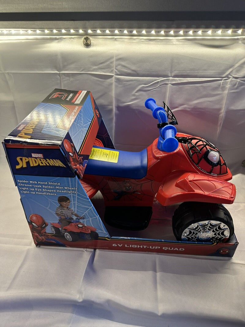 Spoder Man Ride On Spider-Man 6V Ride On with Light Up Handle Bars - Brand New in Box!