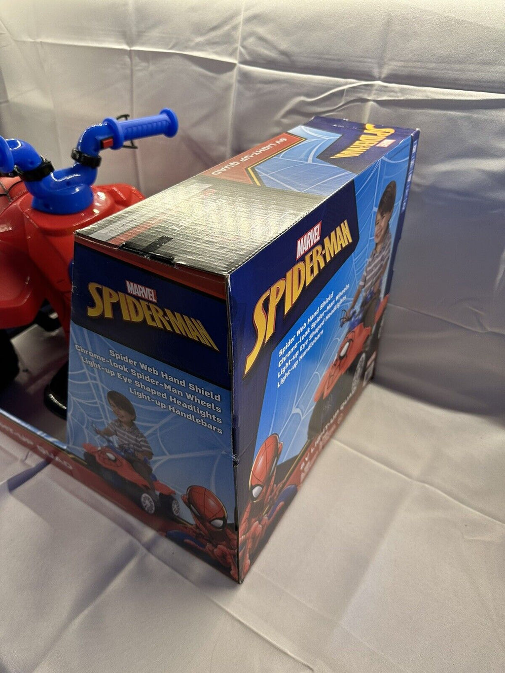 Spoder Man Ride On Spider-Man 6V Ride On with Light Up Handle Bars - Brand New in Box!