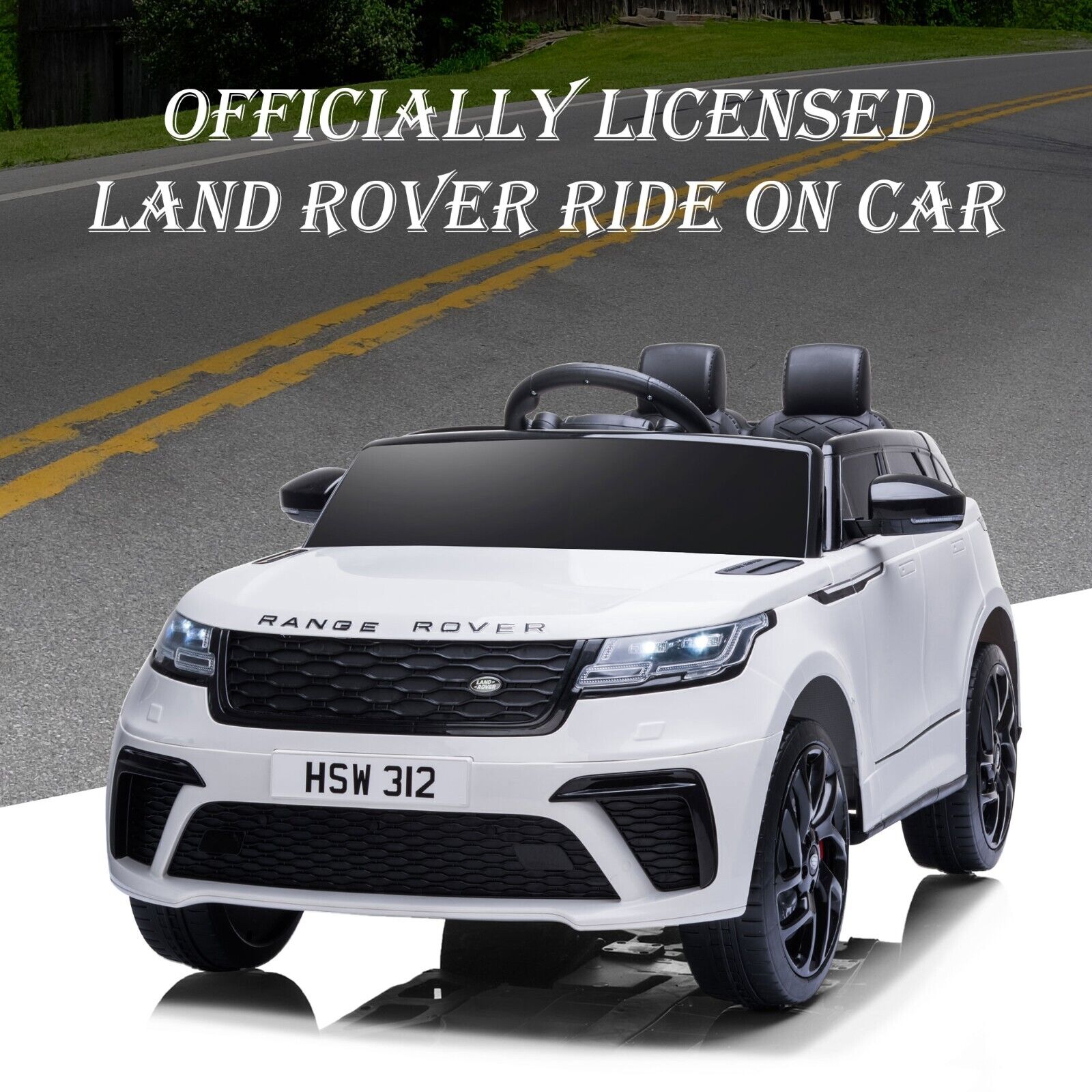 TOBBI 12V Licensed Kids Electric SUV Range Rover Velar with Remote Con