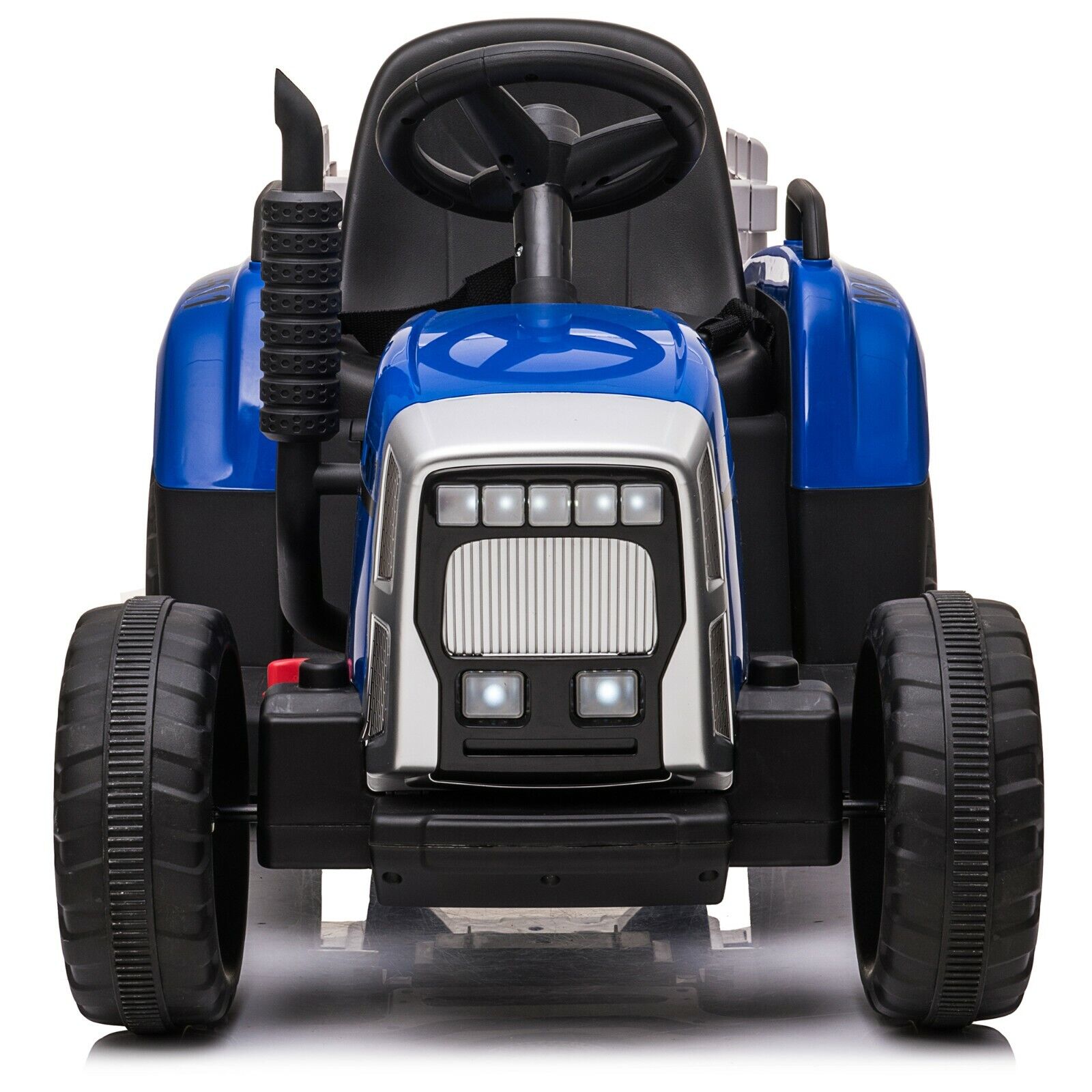 VILOBOS 12V Ride On Tractor with Trailer - Battery Powered Toy Car for