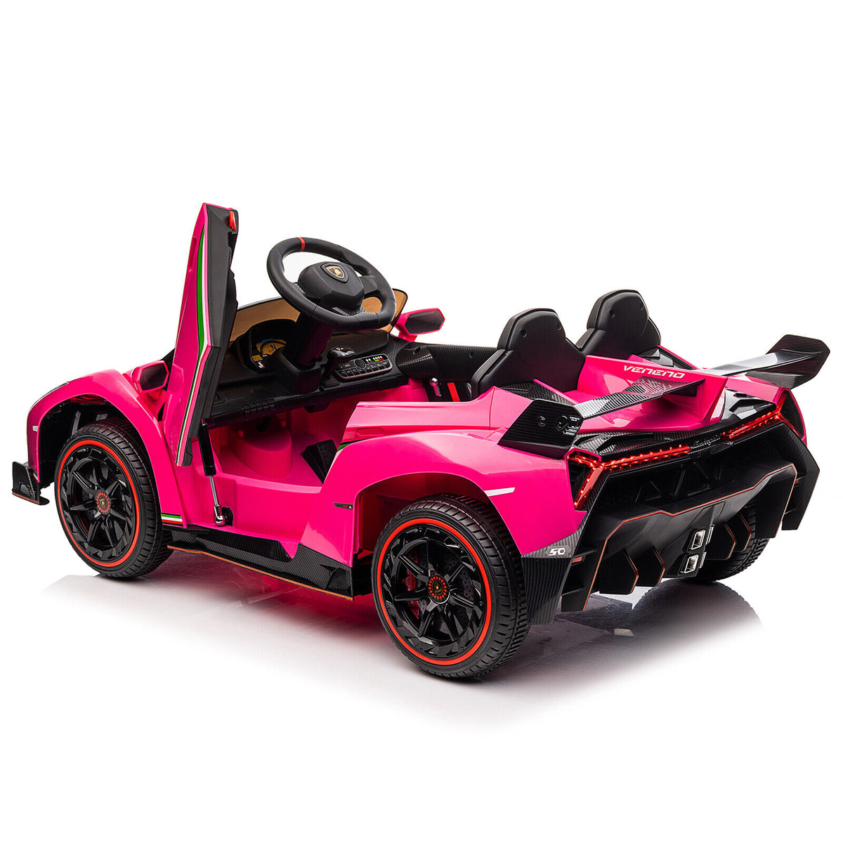 XMX615B Lamborghini Poison 12V Dual Drive Sports Car in Rose Red XMX615B Lamborghini Poison 12V Dual Drive Sports Car in Rose Red